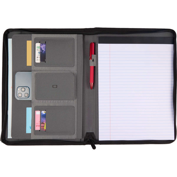 Puffer Zippered Padfolio with FSC© Recycled Paper