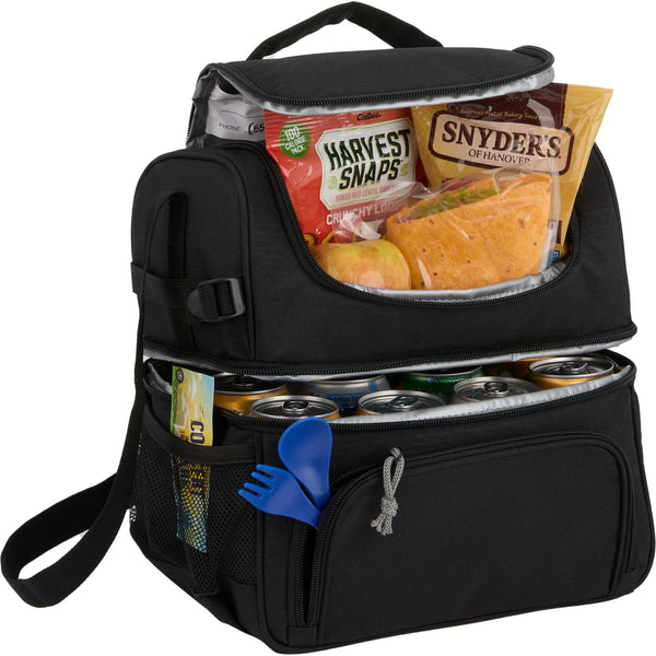 Glacière à deux niveaux pour 12 canettes