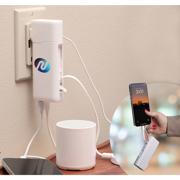 UL Listed 10,000 mAh 20W PD Power Bank with AC Plu