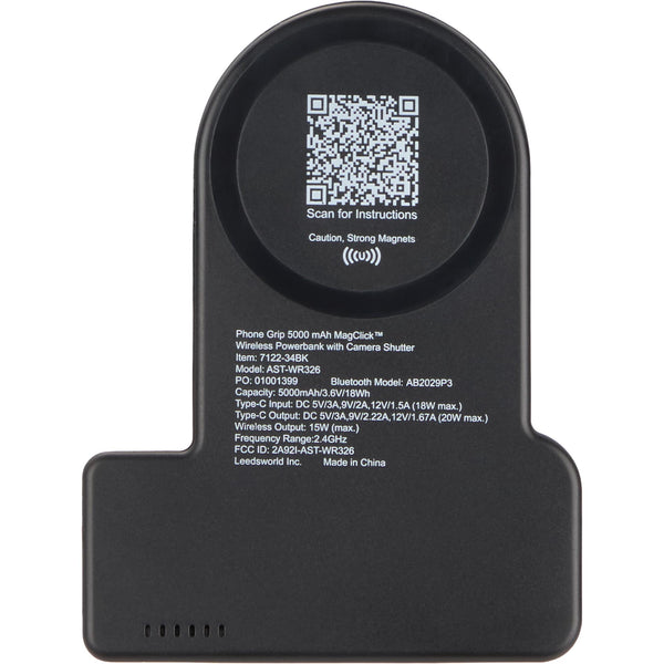 Phone Grip 5000 mAh MagClick™ Powerbank and Shutte