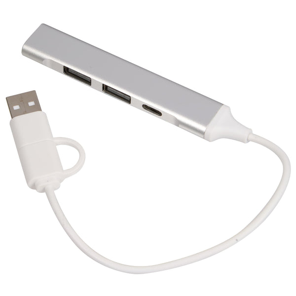 Aluminum 4-Port USB-A and C Hub