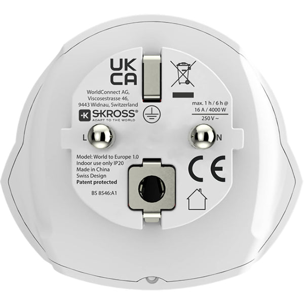 Skross World to Europe Travel Adaptor