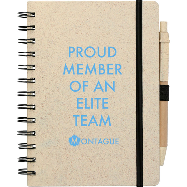 Carnet de notes en paille de blé mélangé FSC® 5