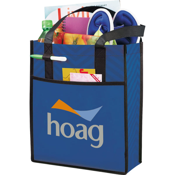 Cabas non tissé imprimé à chevrons