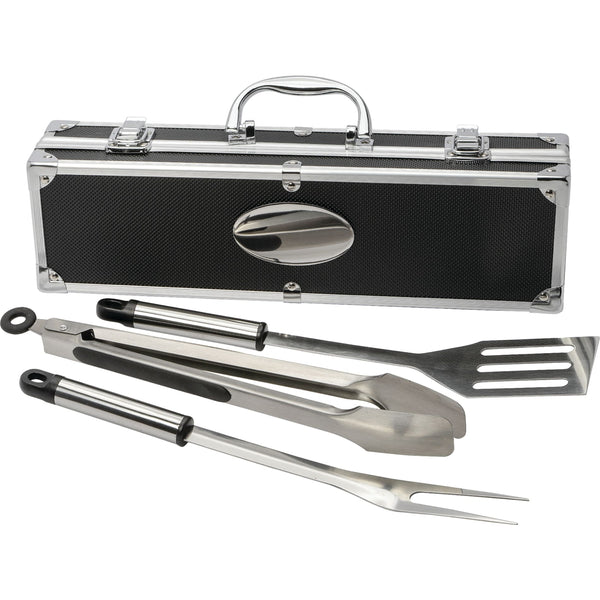 Ensemble BBQ 3 pièces dans un coffret en aluminium